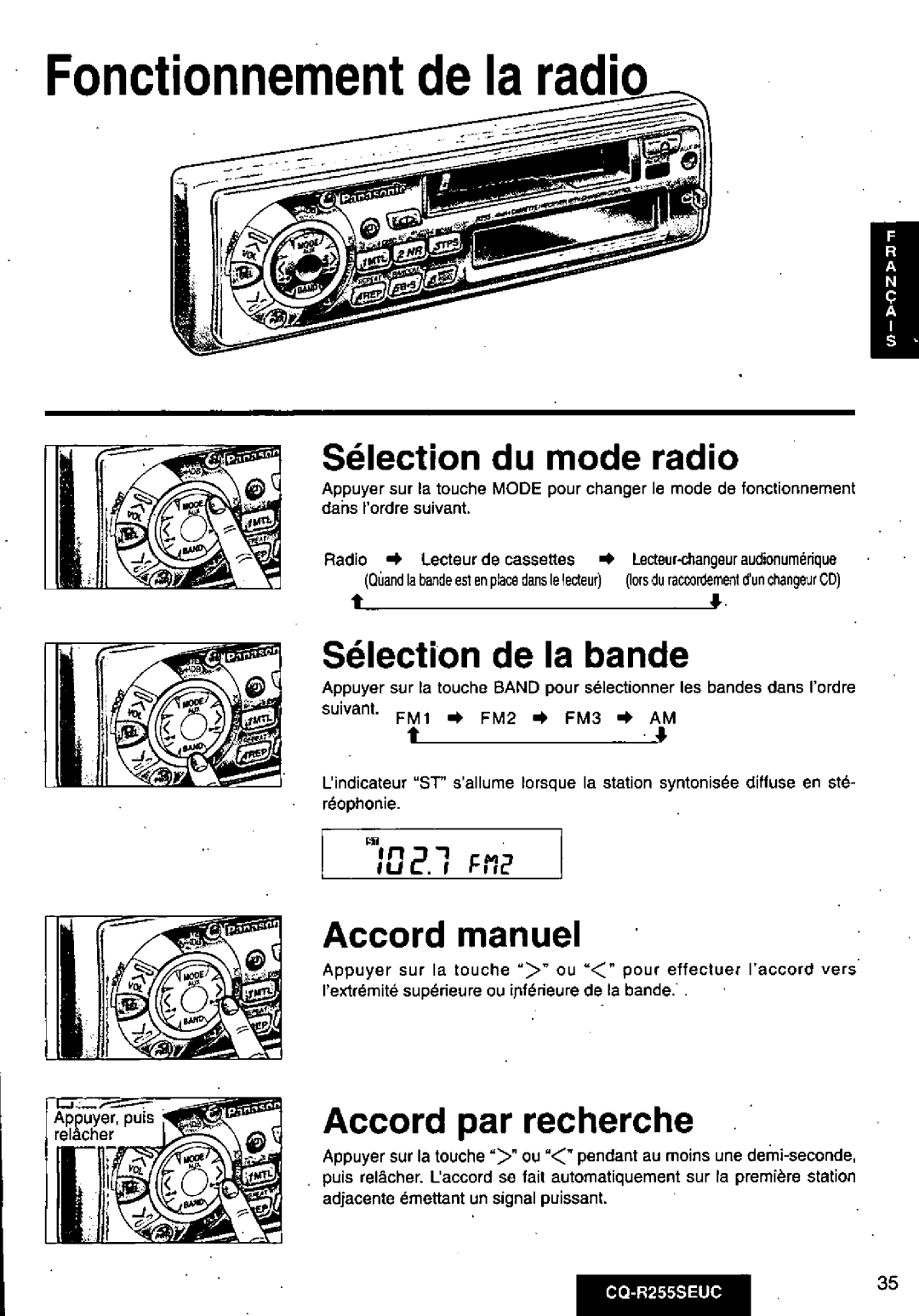 Panasonic CQR255SEUC manual 