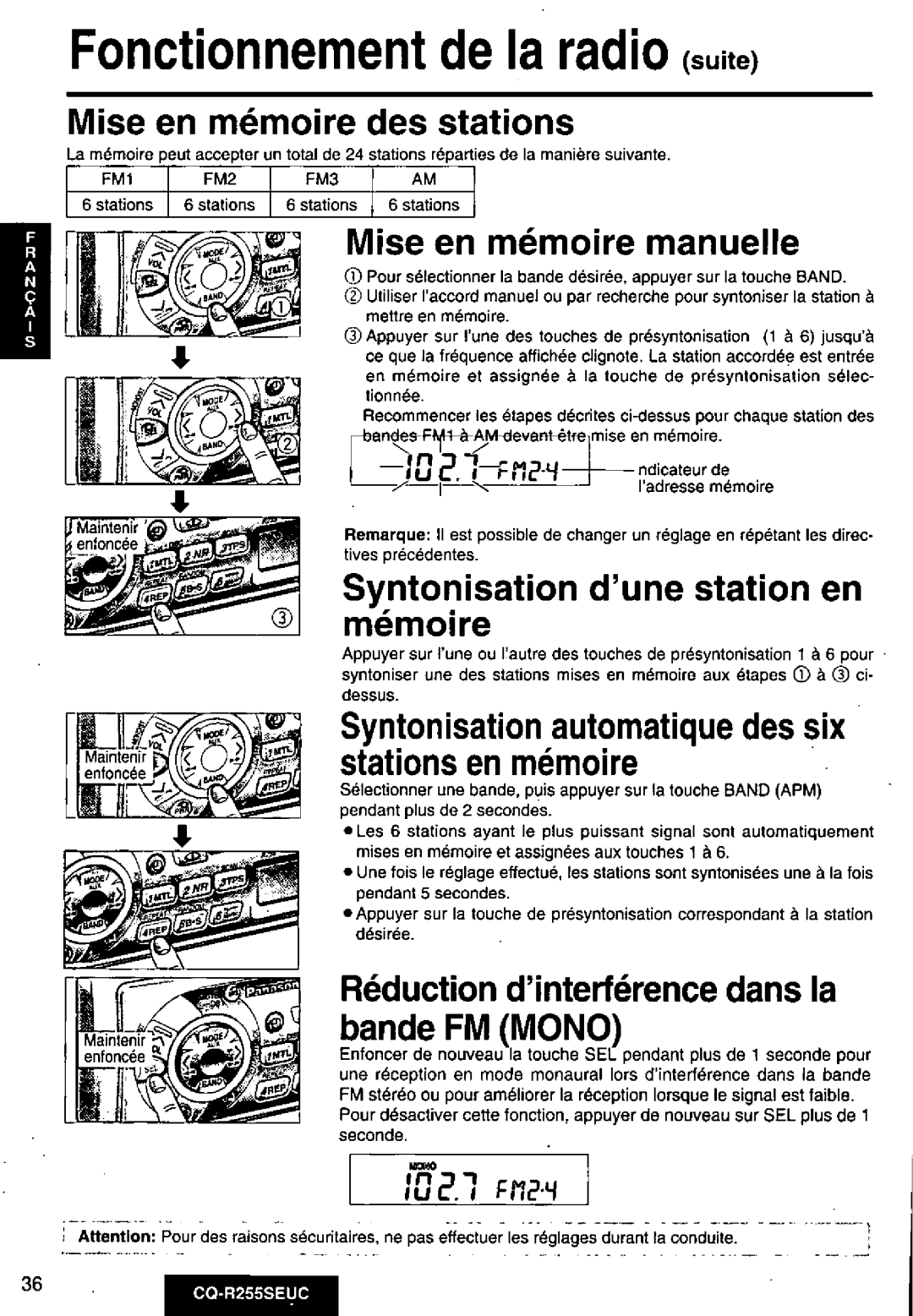 Panasonic CQR255SEUC manual 