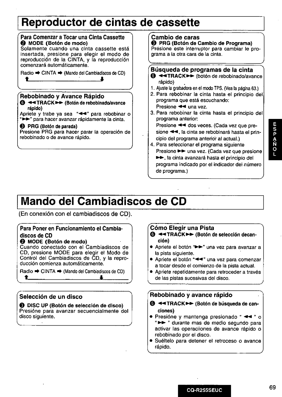 Panasonic CQR255SEUC manual 