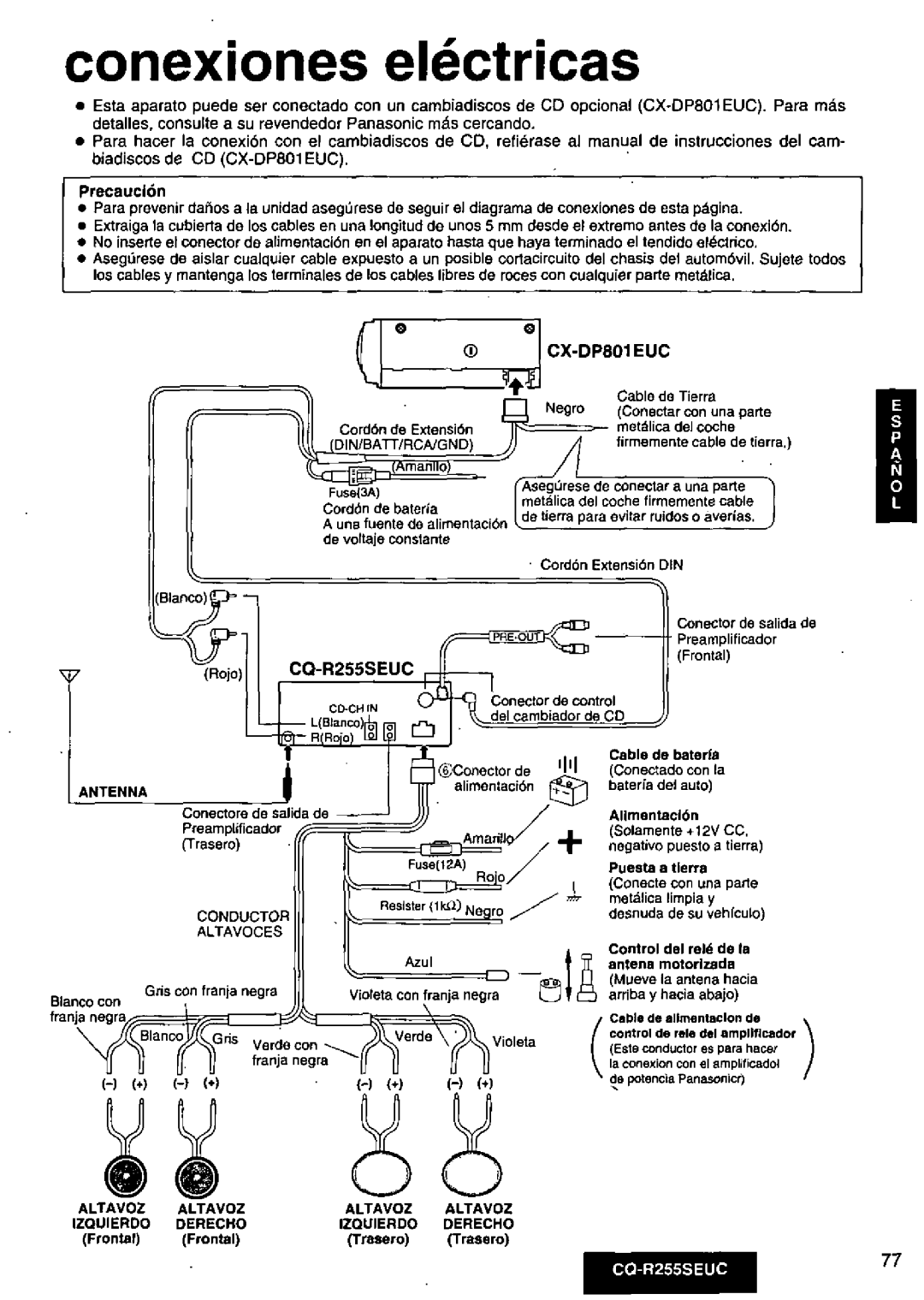 Panasonic CQR255SEUC manual 