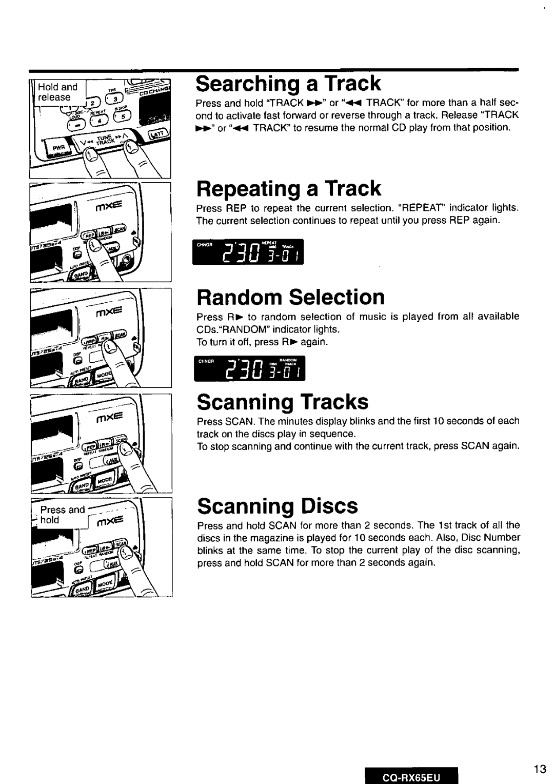 Panasonic CQRX65EU manual 