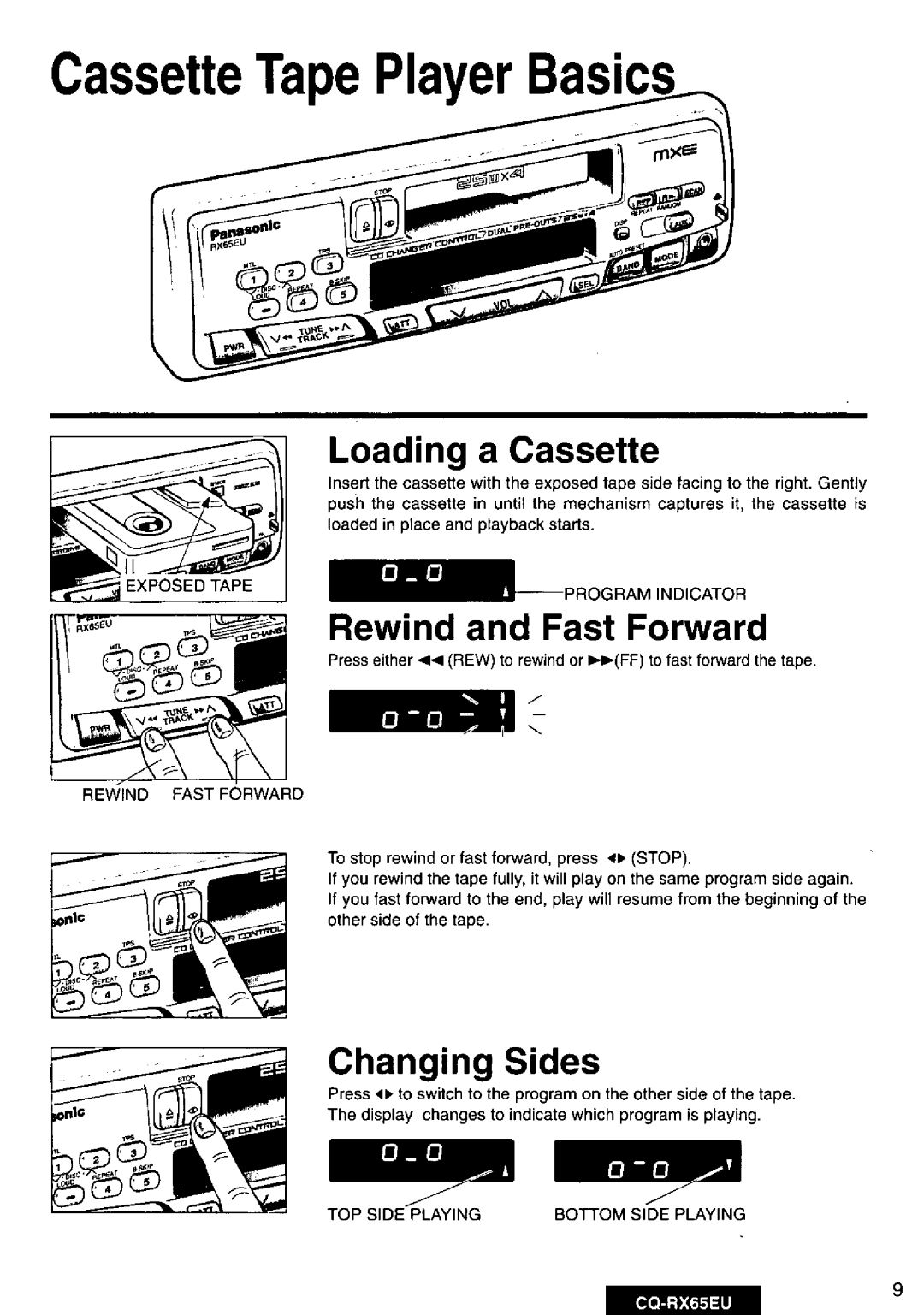 Panasonic CQRX65EU manual 