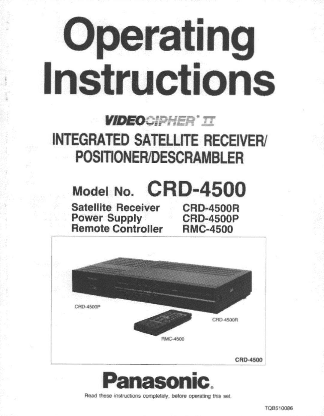 Panasonic CRD-4500 manual 