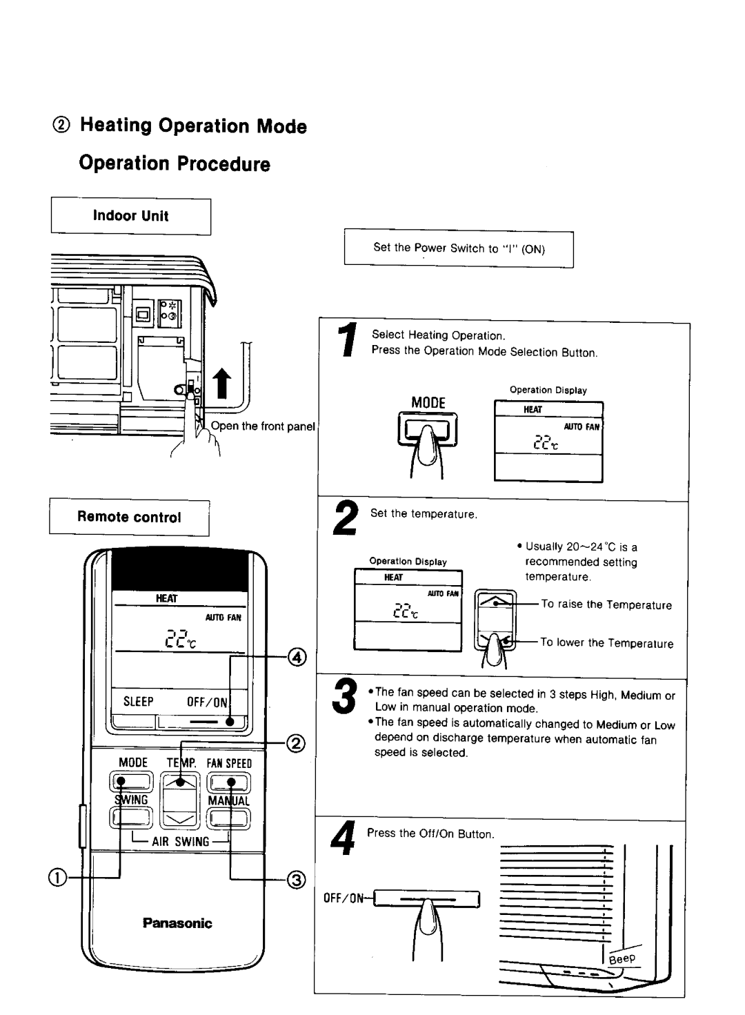 Panasonic CS-1873KR manual 