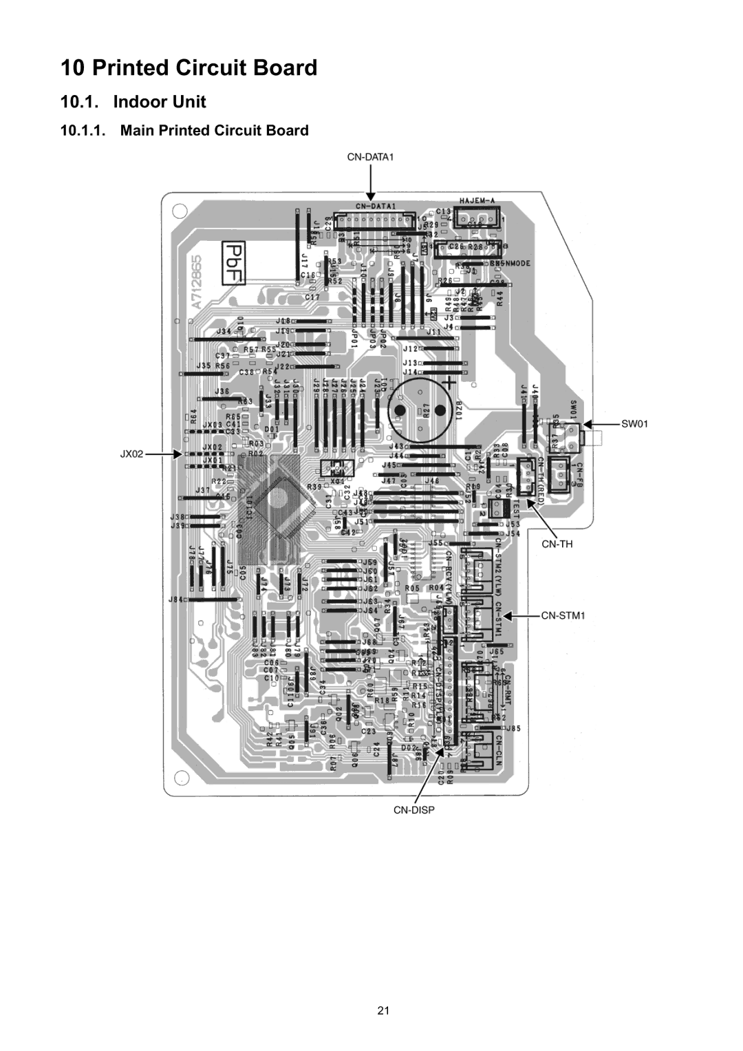 Panasonic CS-CE9JKE specifications Main Printed Circuit Board 