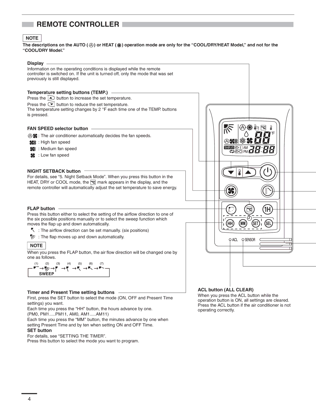 Panasonic CU-4KE24NBU, CS-MKE9NB4U, CU-4KE31NBU, CU-3KE19NBU, CS-MKE12NB4U Timer and Present Time setting buttons, SET button 