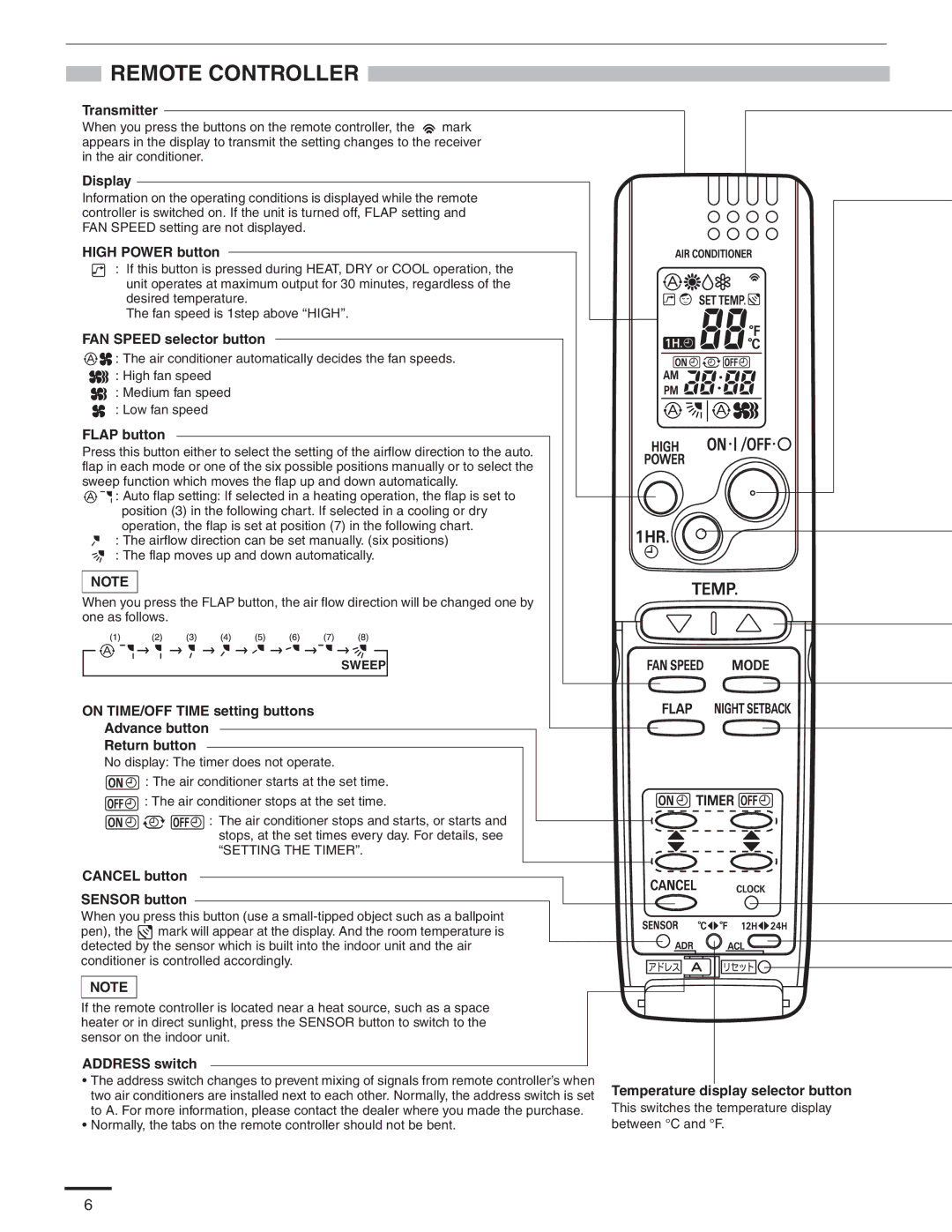 Panasonic CS-MKE12NB4U, CS-MKE9NB4U, CU-4KE31NBU, CU-4KE24NBU, CU-3KE19NBU, CS-KE18NB4UW, CZ-18BT1U Remote Controller 