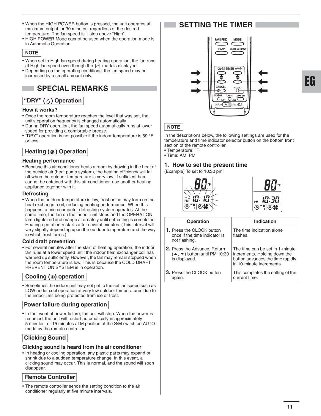 Panasonic CZ-18BT1U, CS-MKE9NB4U, CU-4KE31NBU, CU-4KE24NBU, CU-3KE19NBU, CS-MKE12NB4U, CS-KE18NB4UW Special Remarks 