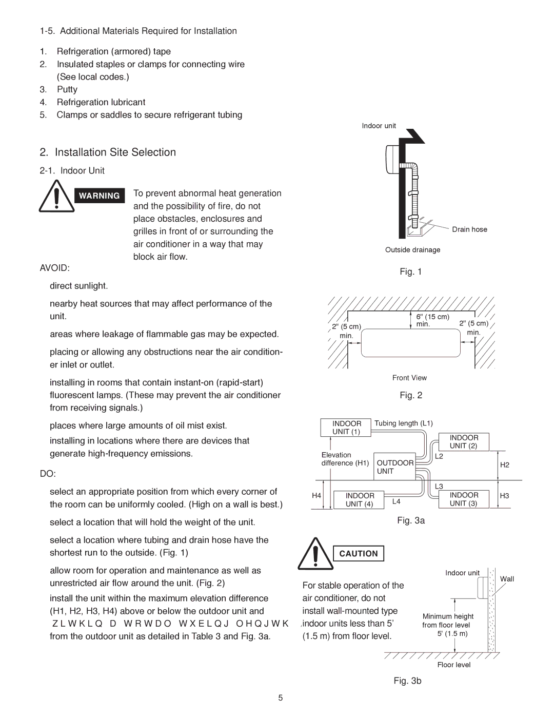 Panasonic CS-MKE9NKU, CS-MKE7NKU Installation Site Selection, Additional Materials Required for Installation, Avoid 