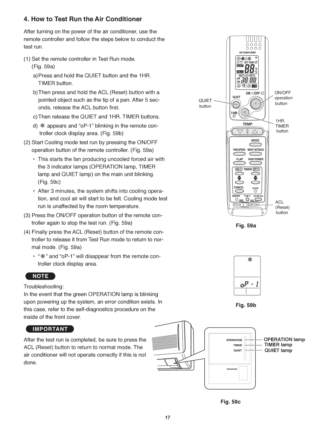 Panasonic CS-MKE18NKU, CS-MKE9NKU, CS-MKE7NKU, CS-MKE12NKU, CS-MKE24NKU service manual How to Test Run the Air Conditioner 