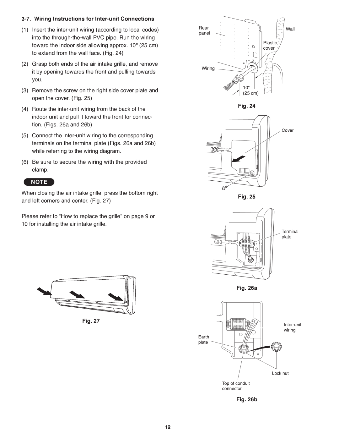 Panasonic CS-MKS24NKU, CS-MKS9NKU, CS-MKS18NKU service manual Wiring Instructions for Inter-unit Connections, b 