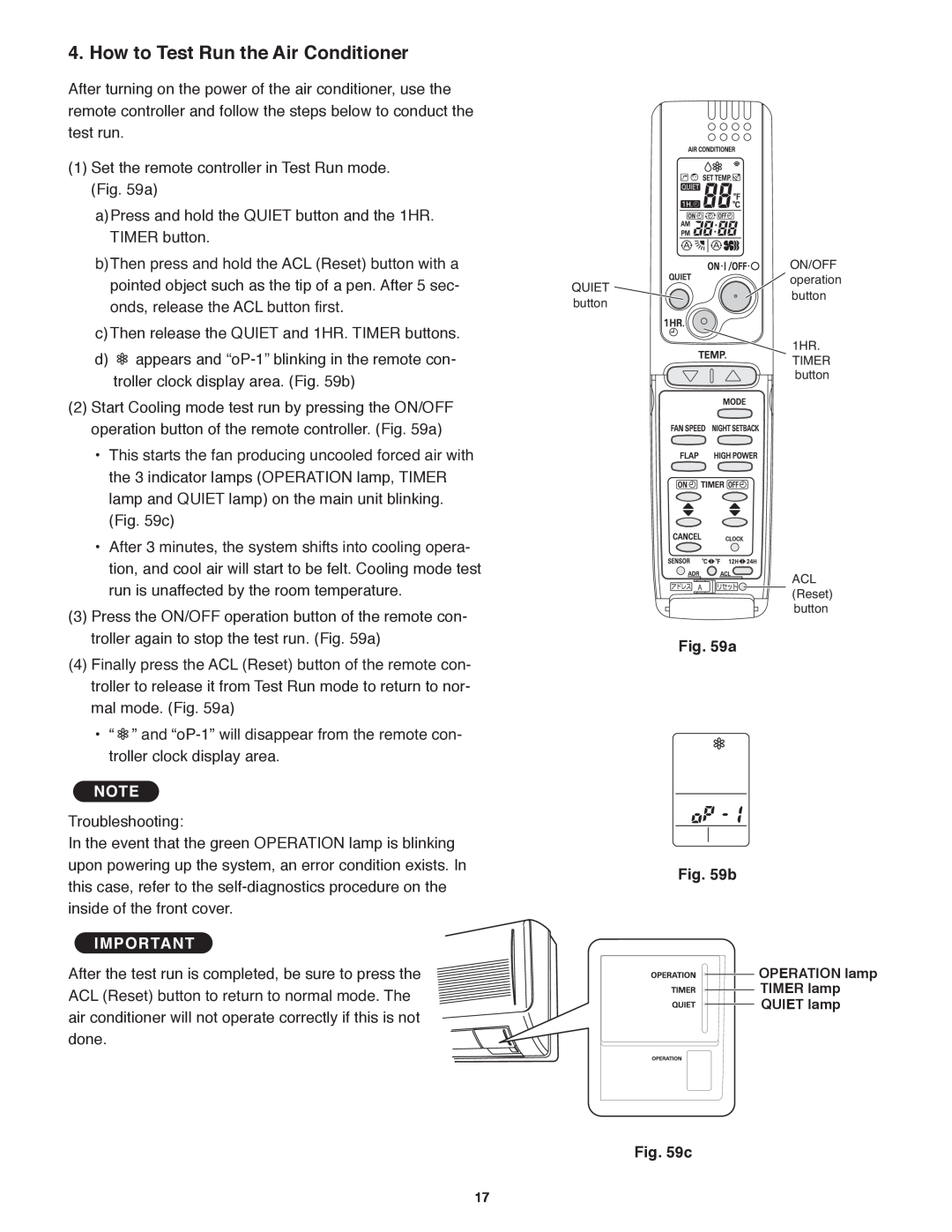 Panasonic CS-MKS18NKU, CS-MKS24NKU, CS-MKS9NKU service manual How to Test Run the Air Conditioner, a b 