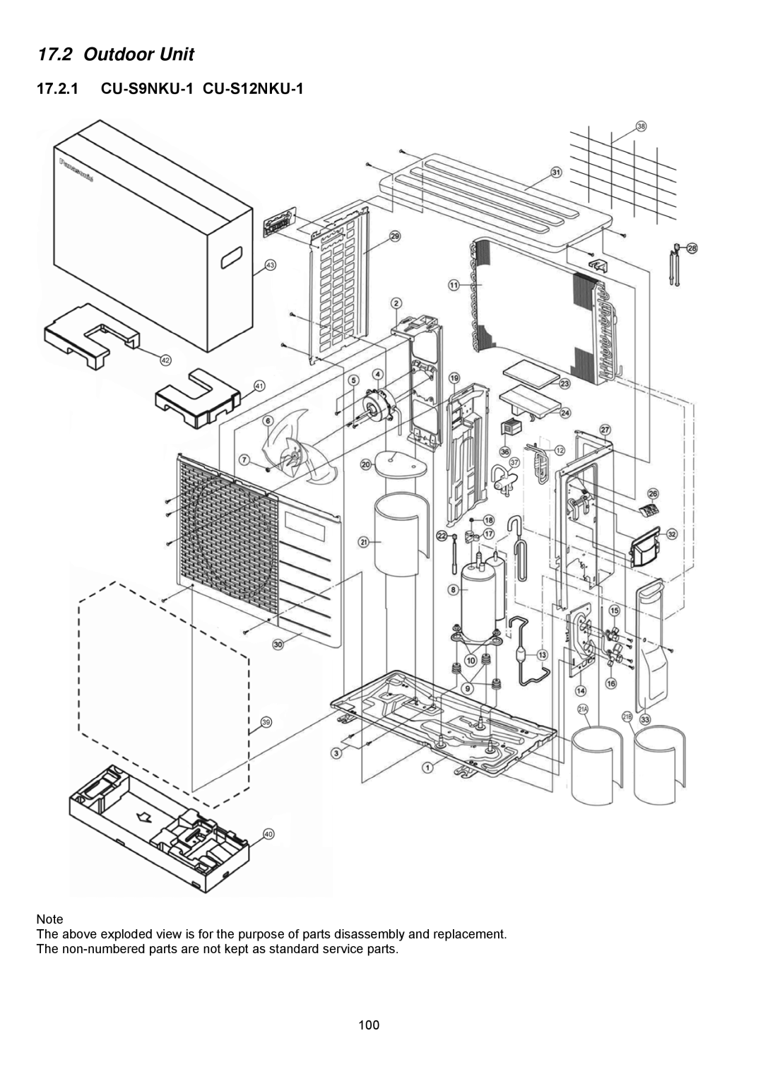 Panasonic CU-S9NKU-1, CS-S18NKU-1, CS-S12NKUW-1, CS-S22NKU-1, CS-S9NKUW-1, CU-S12NKU-1, CU-S22NKU-1, CU-S18NKU-1 Outdoor Unit 