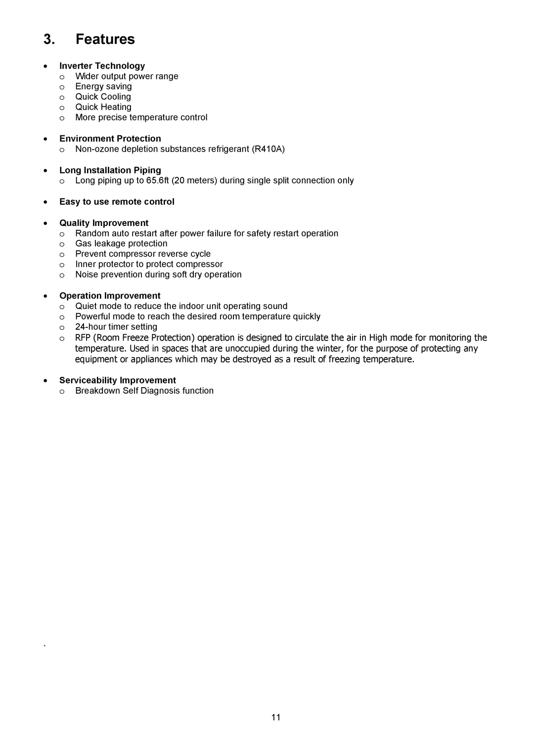 Panasonic CU-XE12PKUA, CS-XE12PKUA, CS-XE9PKUA, CU-XE9PKUA manual Features, š Inverter Technology 