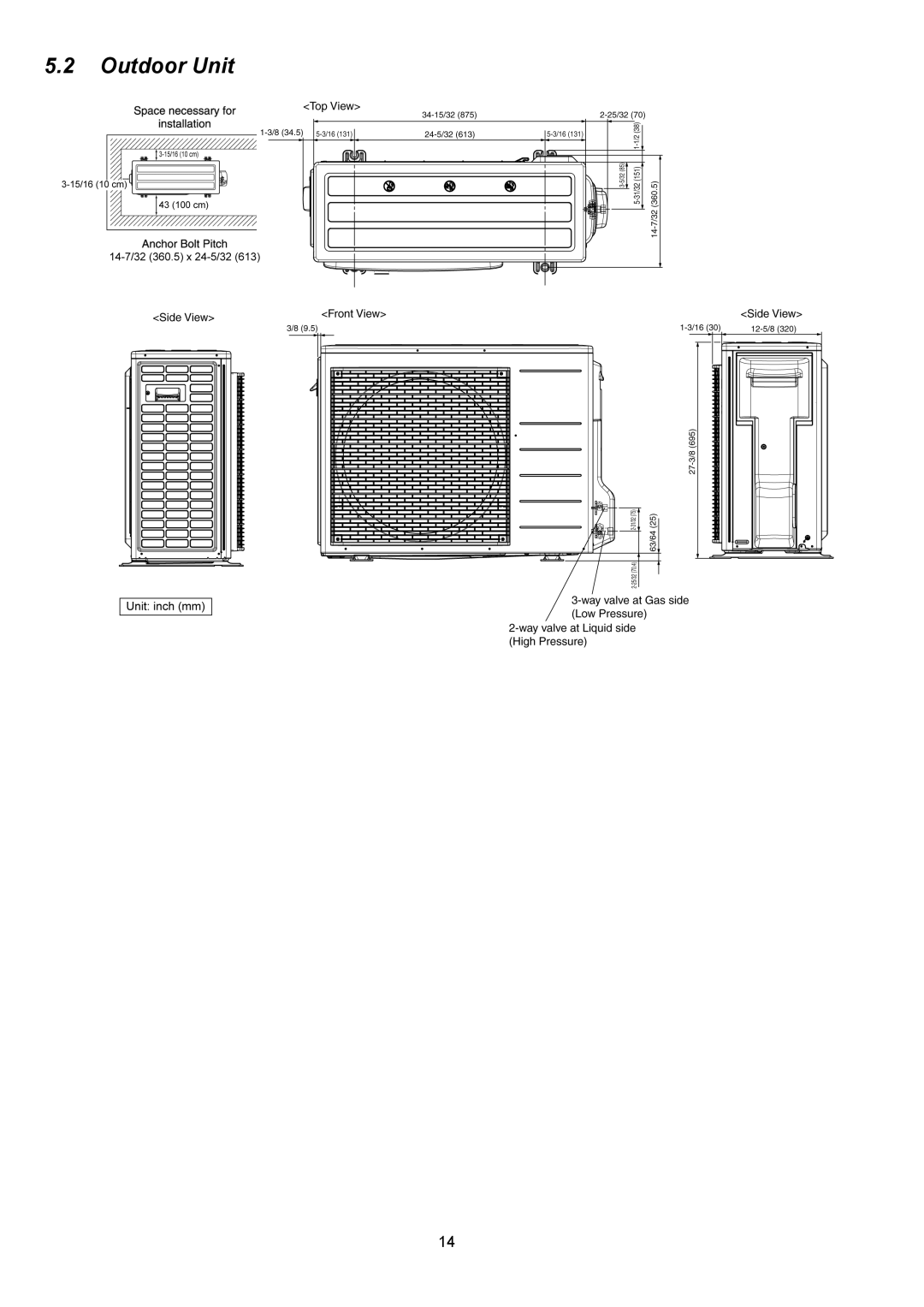 Panasonic CU-XE9PKUA, CS-XE12PKUA, CS-XE9PKUA, CU-XE12PKUA manual Outdoor Unit 