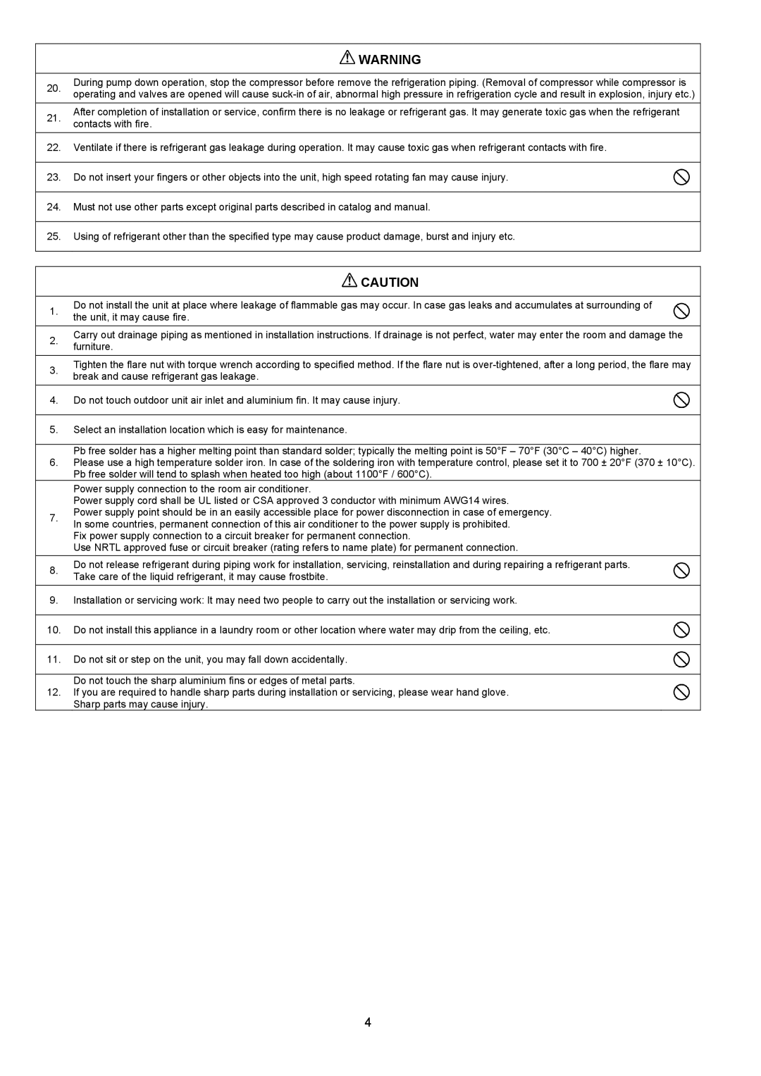 Panasonic CS-XE12PKUA, CS-XE9PKUA, CU-XE9PKUA, CU-XE12PKUA manual 