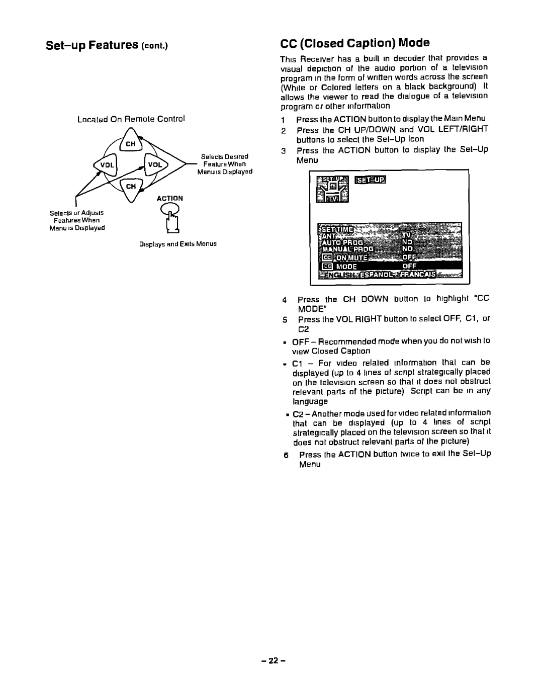 Panasonic CT-13R23 manual 