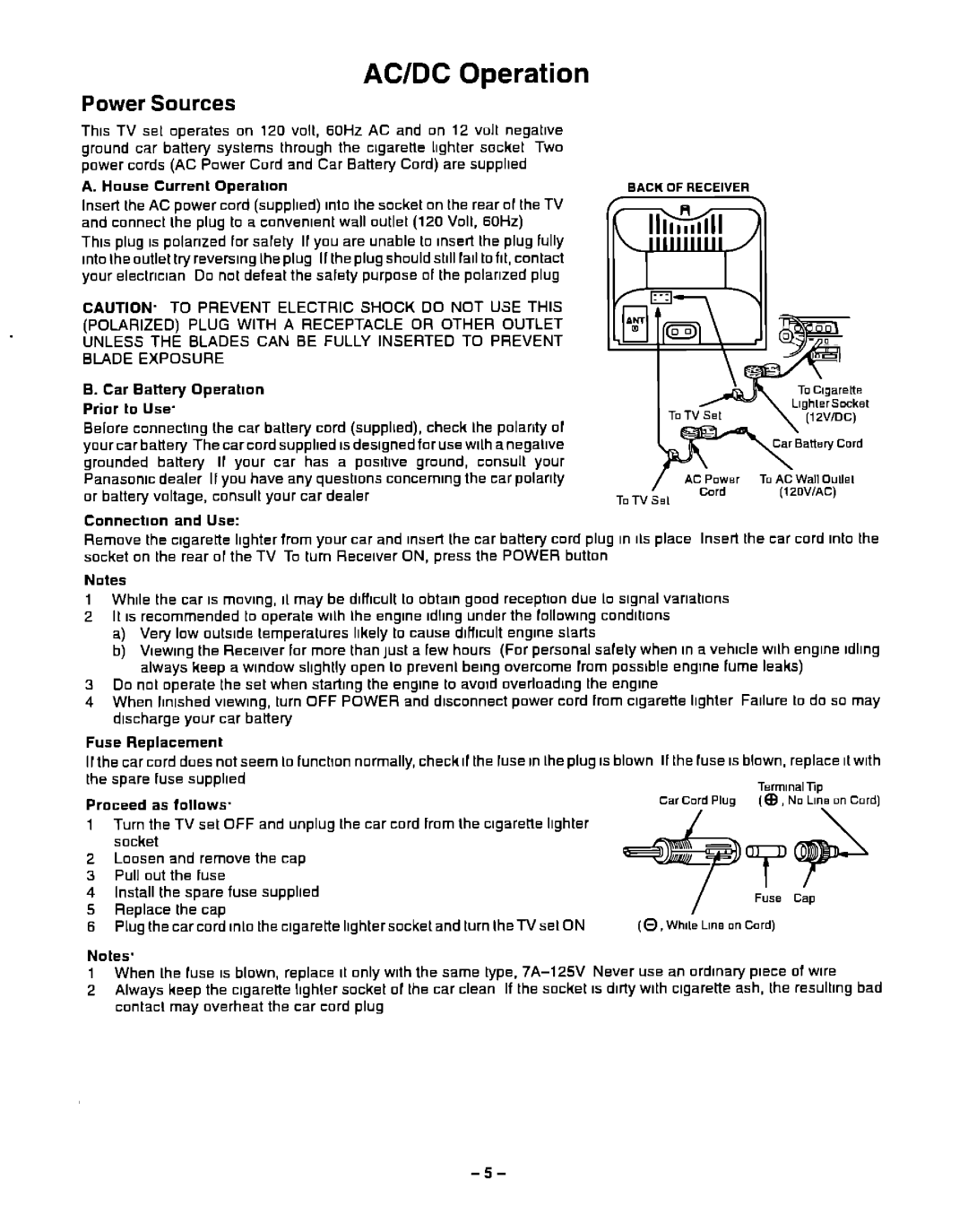 Panasonic CT-13R23 manual 