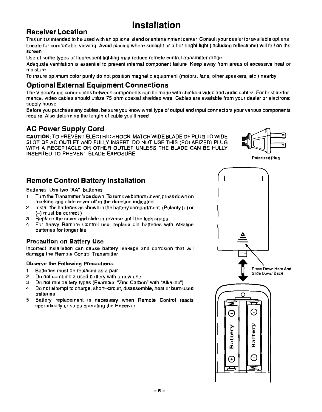 Panasonic CT-13R23 manual 