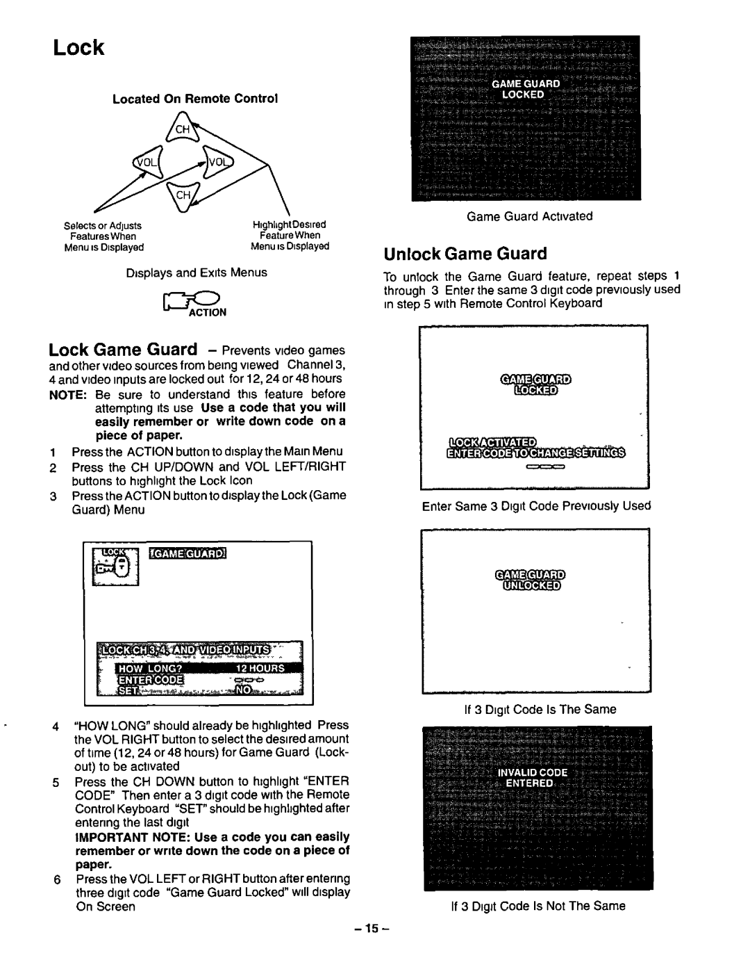 Panasonic CT-20G21, CT-20G31 manual 