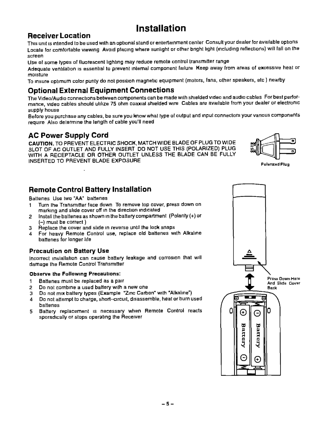 Panasonic CT-20G21, CT-20G31 manual 