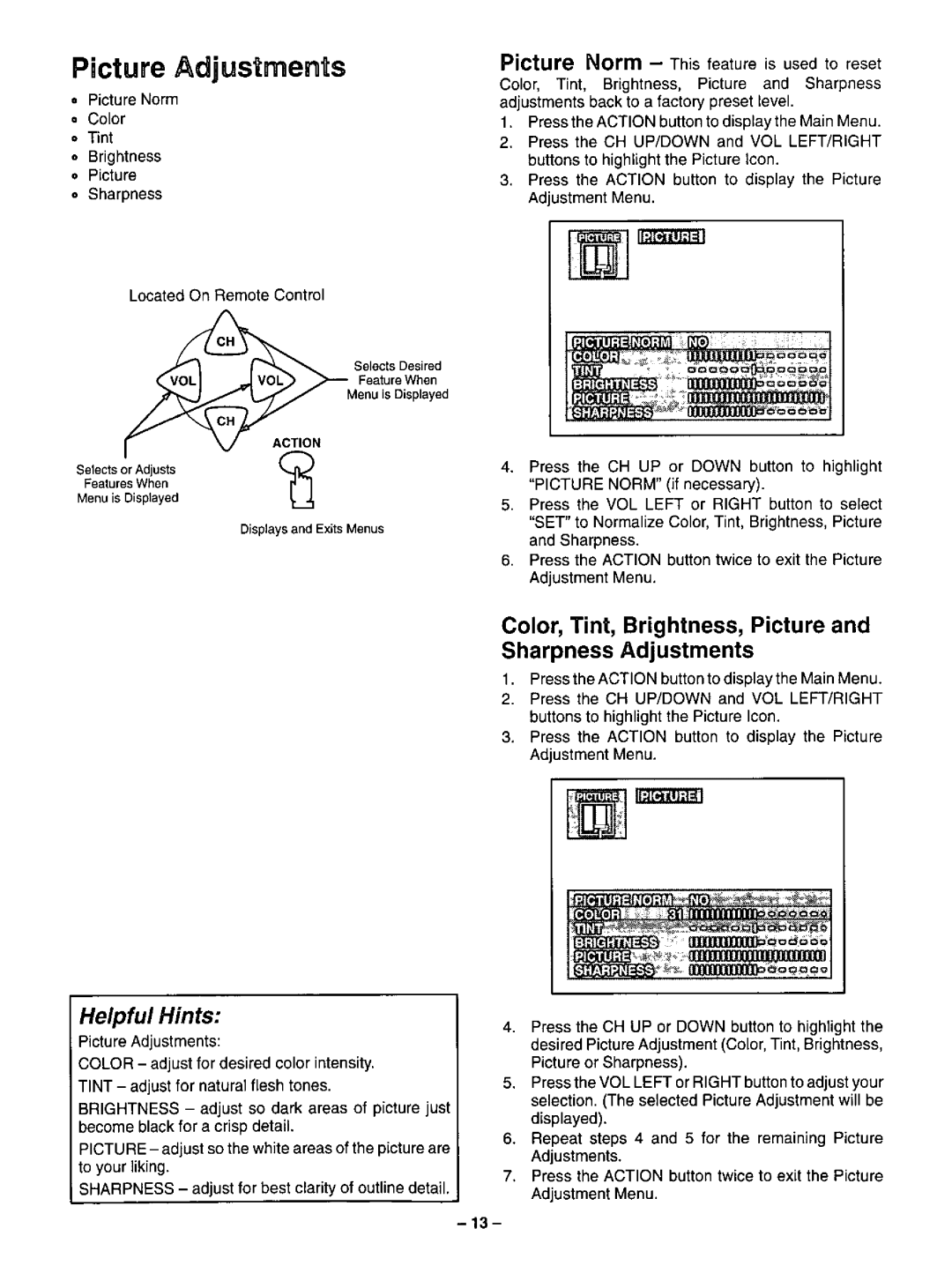 Panasonic CT-20R13 manual 