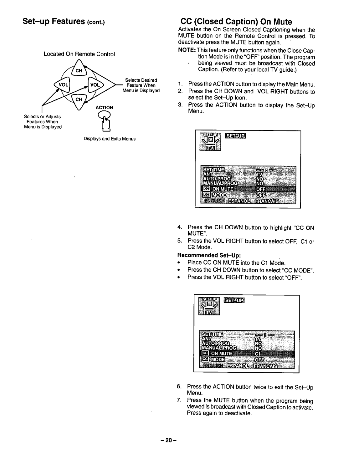 Panasonic CT-20R13 manual 