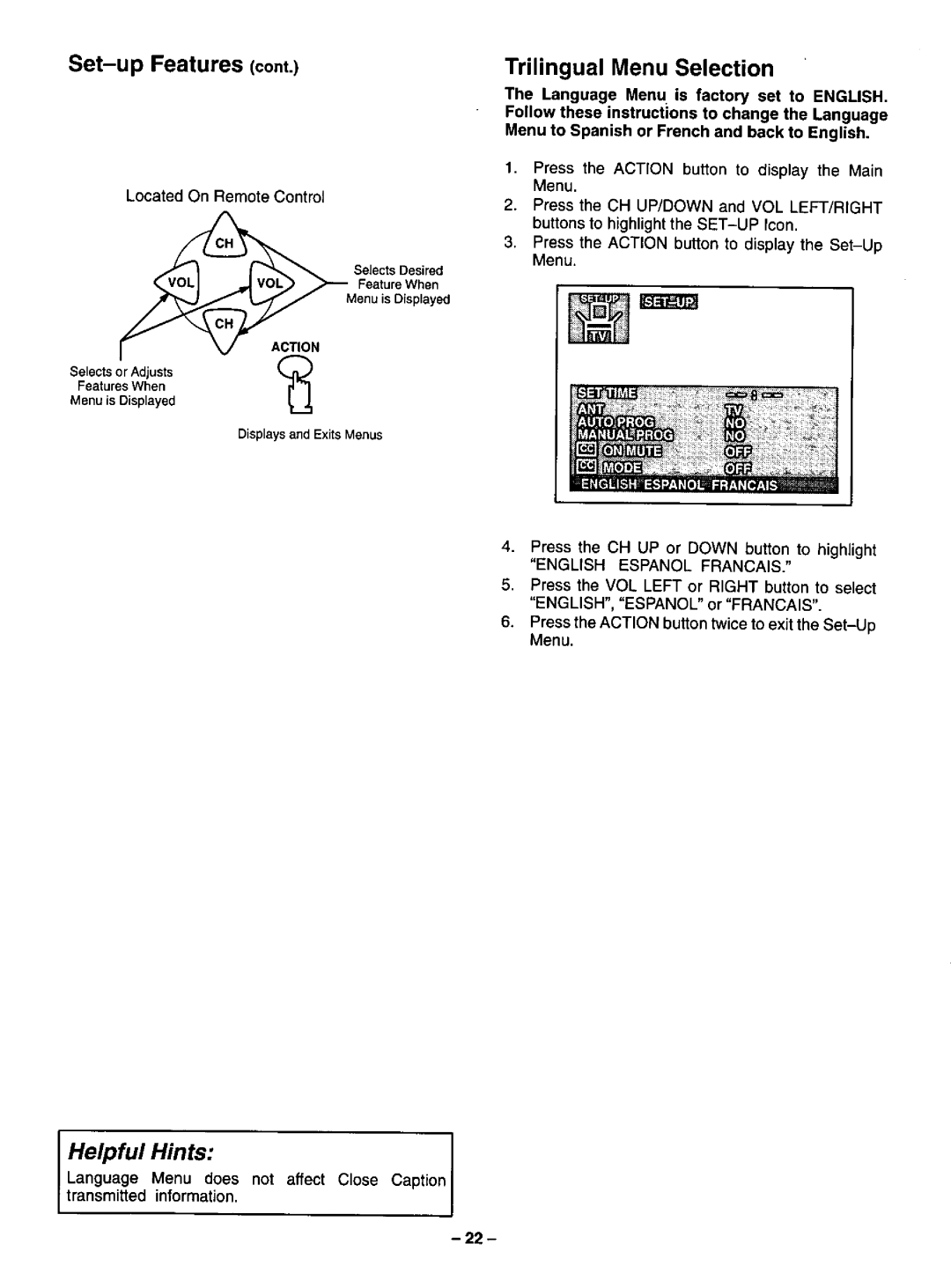 Panasonic CT-20R13 manual 