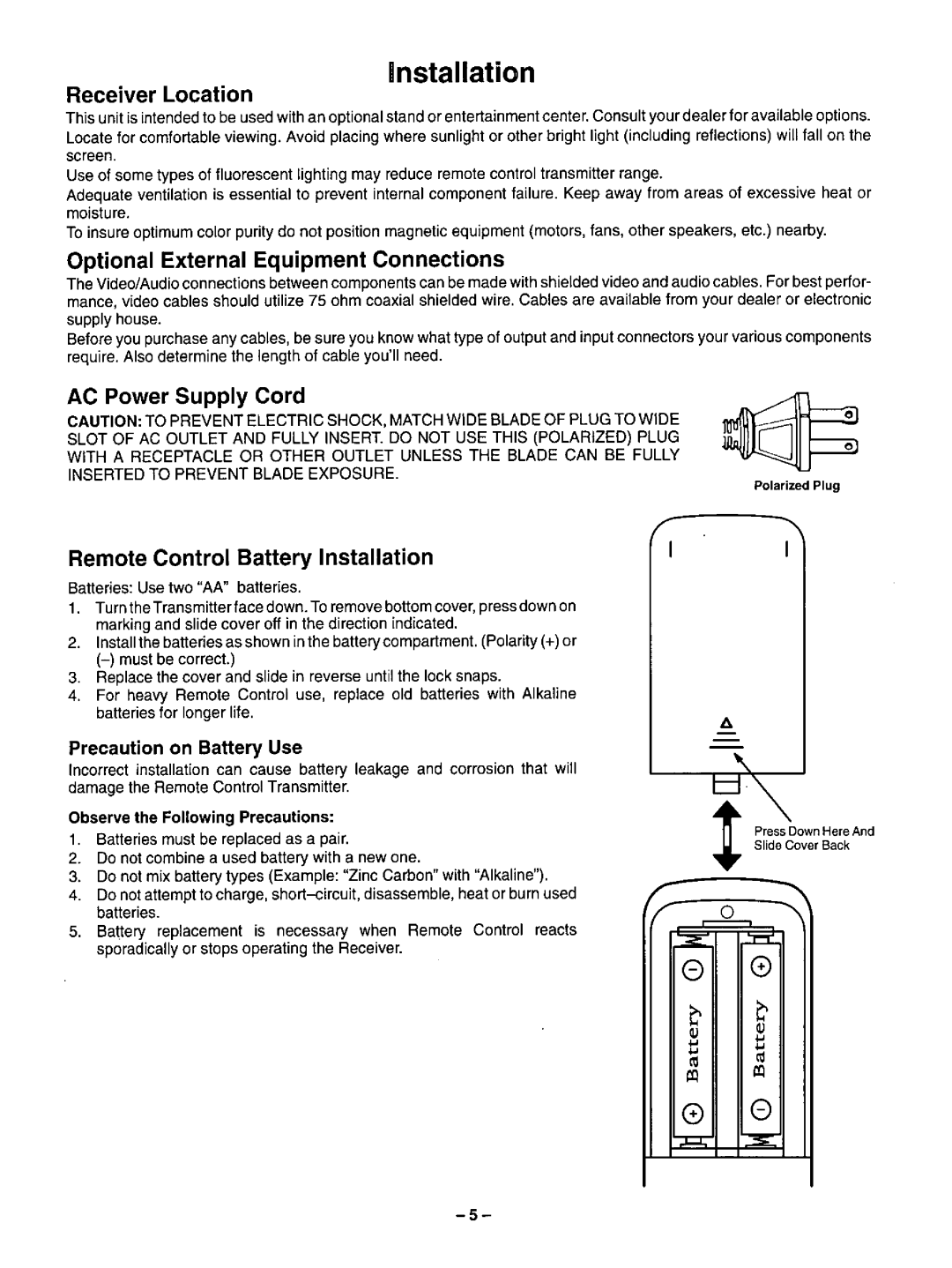 Panasonic CT-20R13 manual 