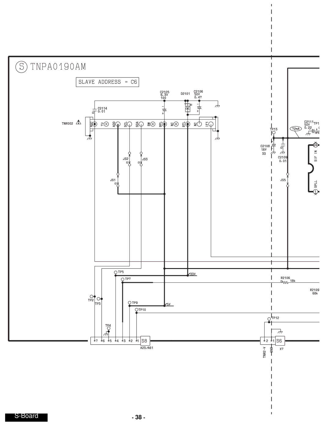 Panasonic CT-24SX12UF service manual Board 