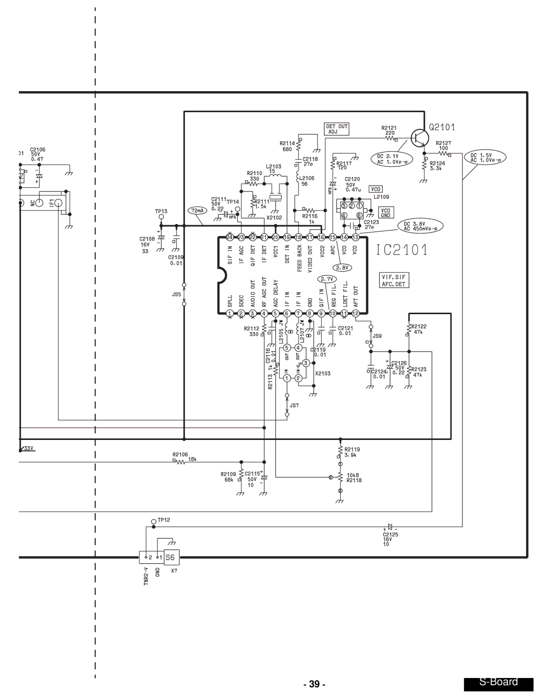 Panasonic CT-24SX12UF service manual Board 