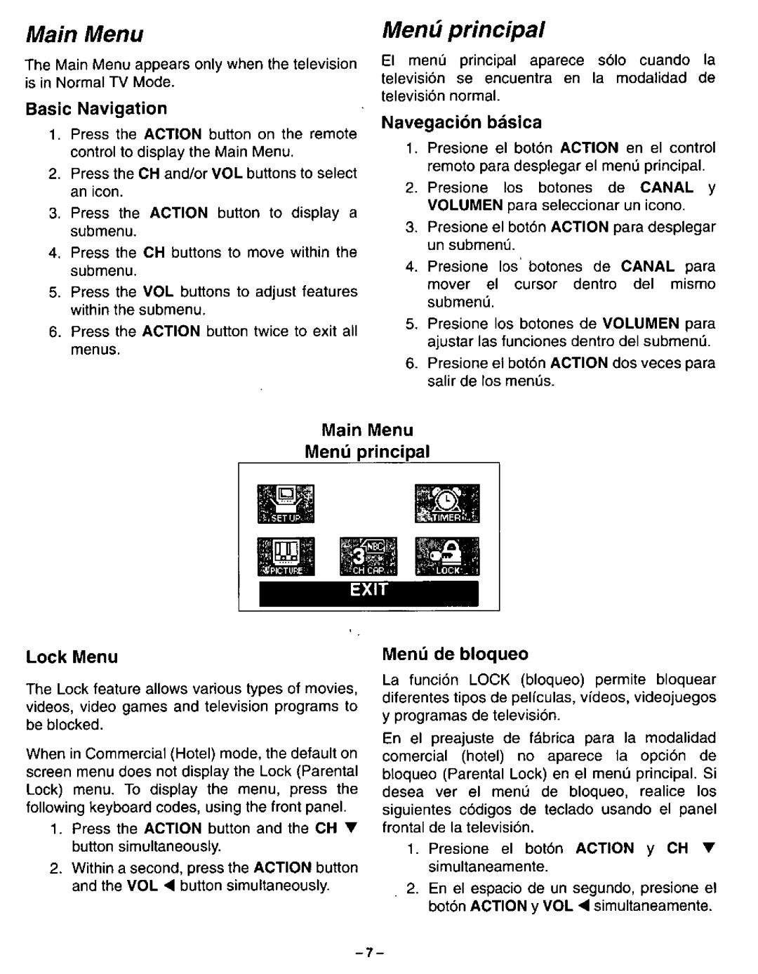 Panasonic CT-2010H, CT-2520H, CT-2720H, CT-2020H manual 