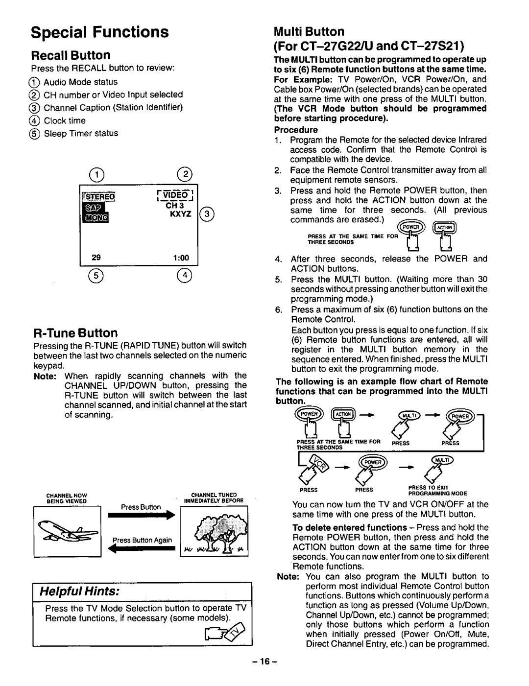 Panasonic CT-27G22 manual 