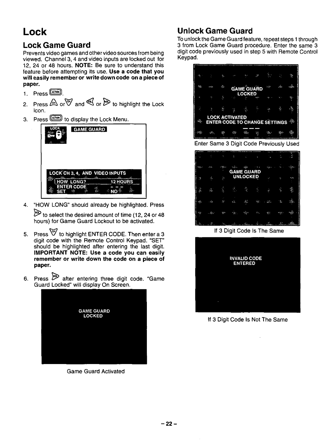 Panasonic CT-27G22 manual 