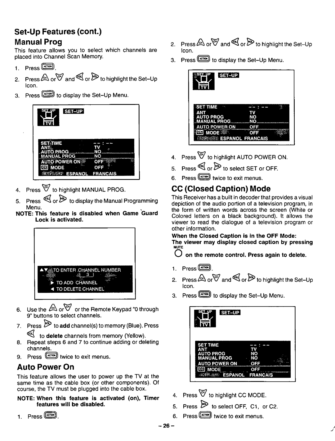 Panasonic CT-27G22 manual 