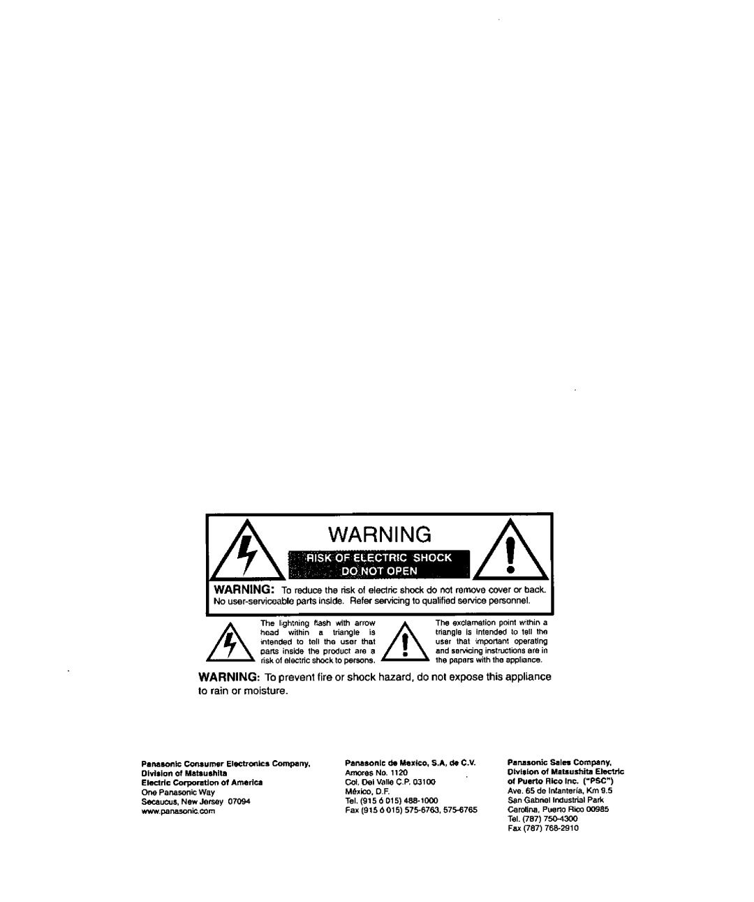 Panasonic CT-27SF25 manual 