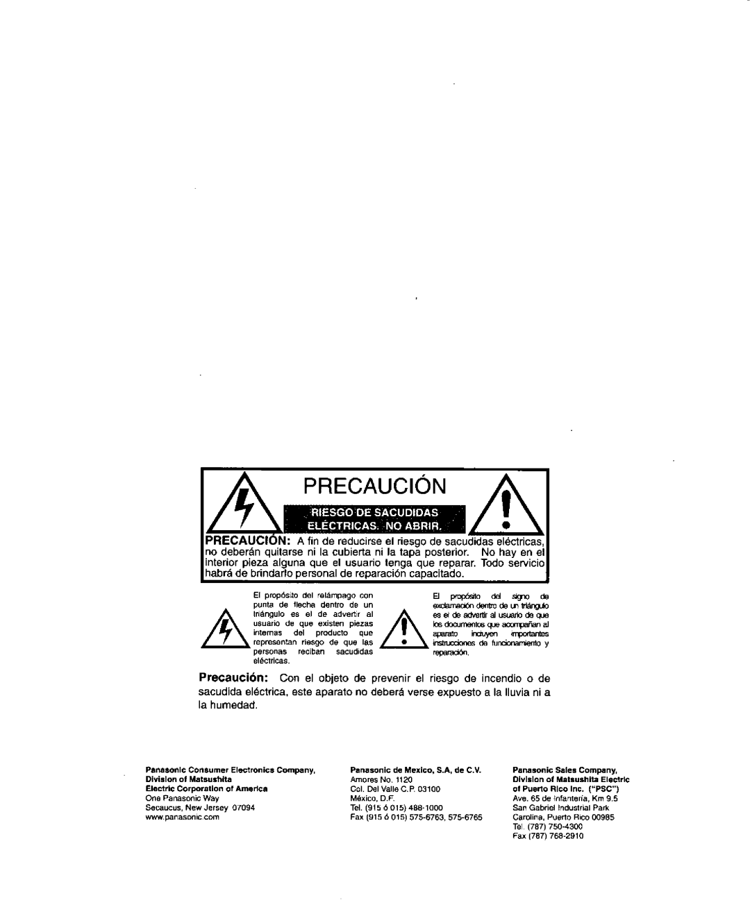 Panasonic CT-27SF25 manual 