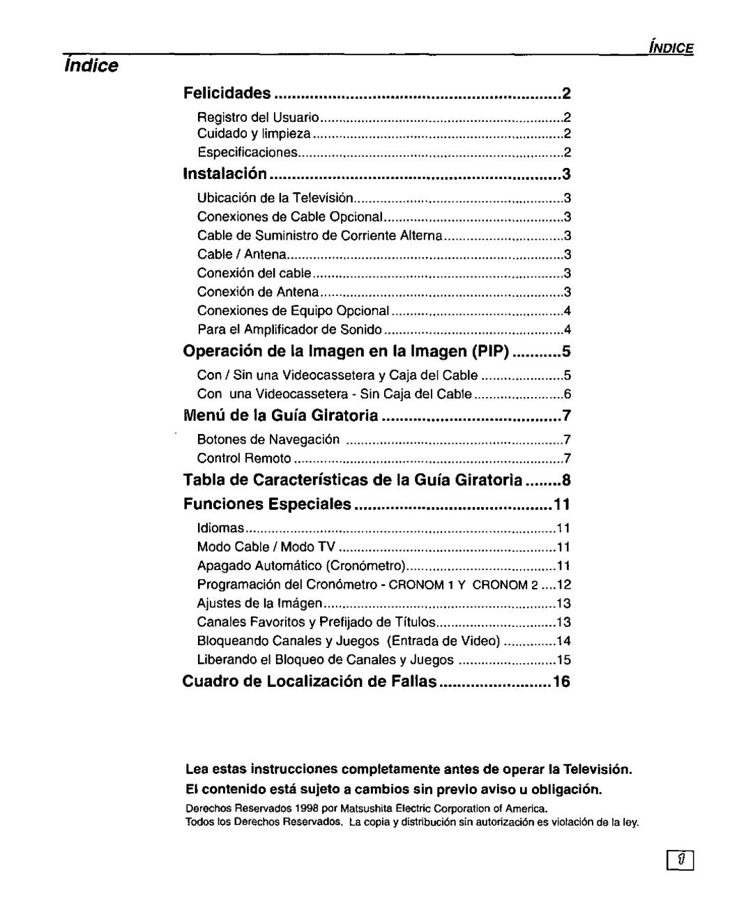 Panasonic CT-27SF25 manual 