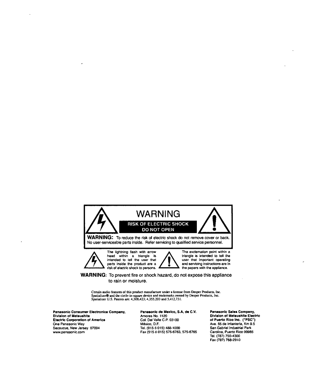 Panasonic CT-27SF26 manual 