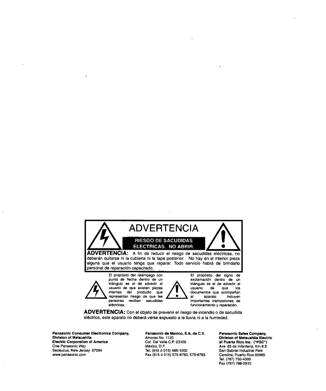 Panasonic CT-27SF26 manual 