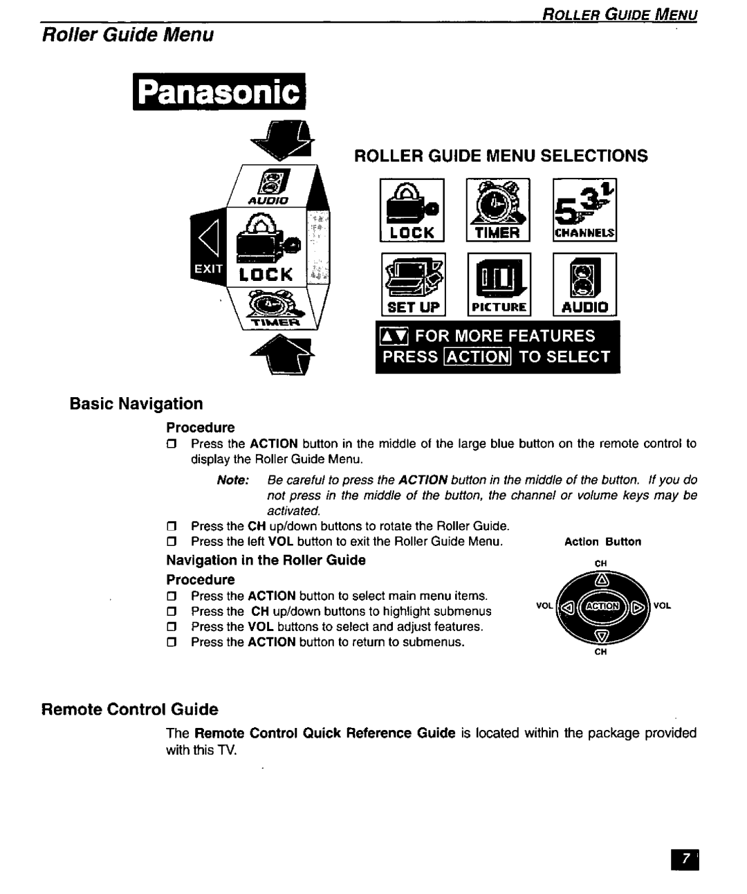 Panasonic CT-27SF26 manual 