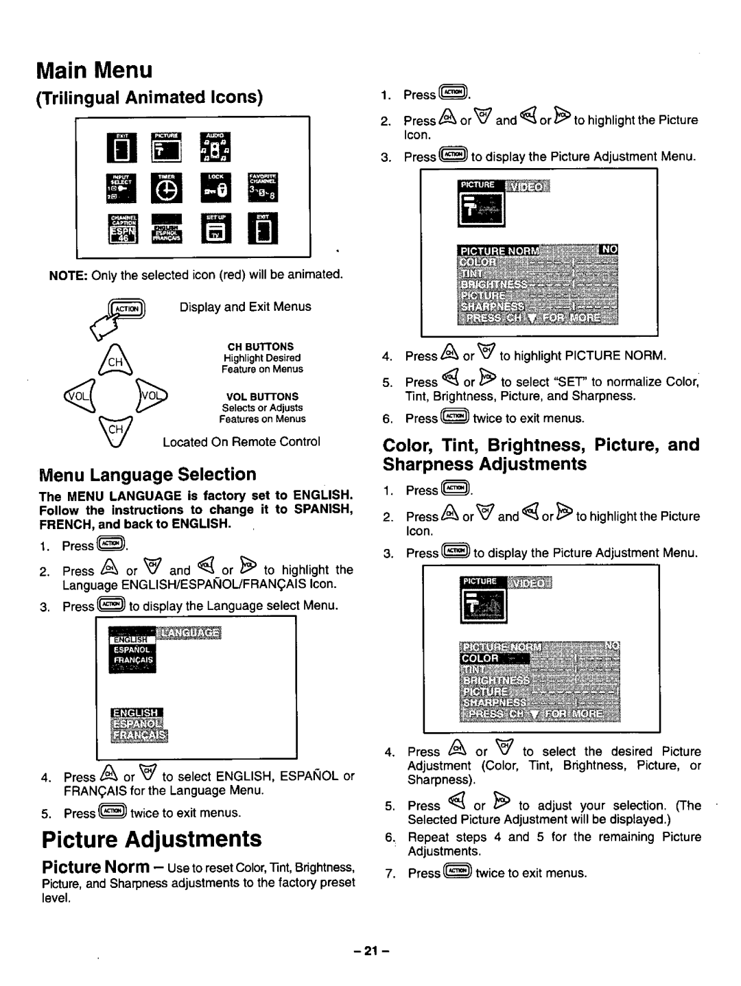 Panasonic CT-27SF34 manual 