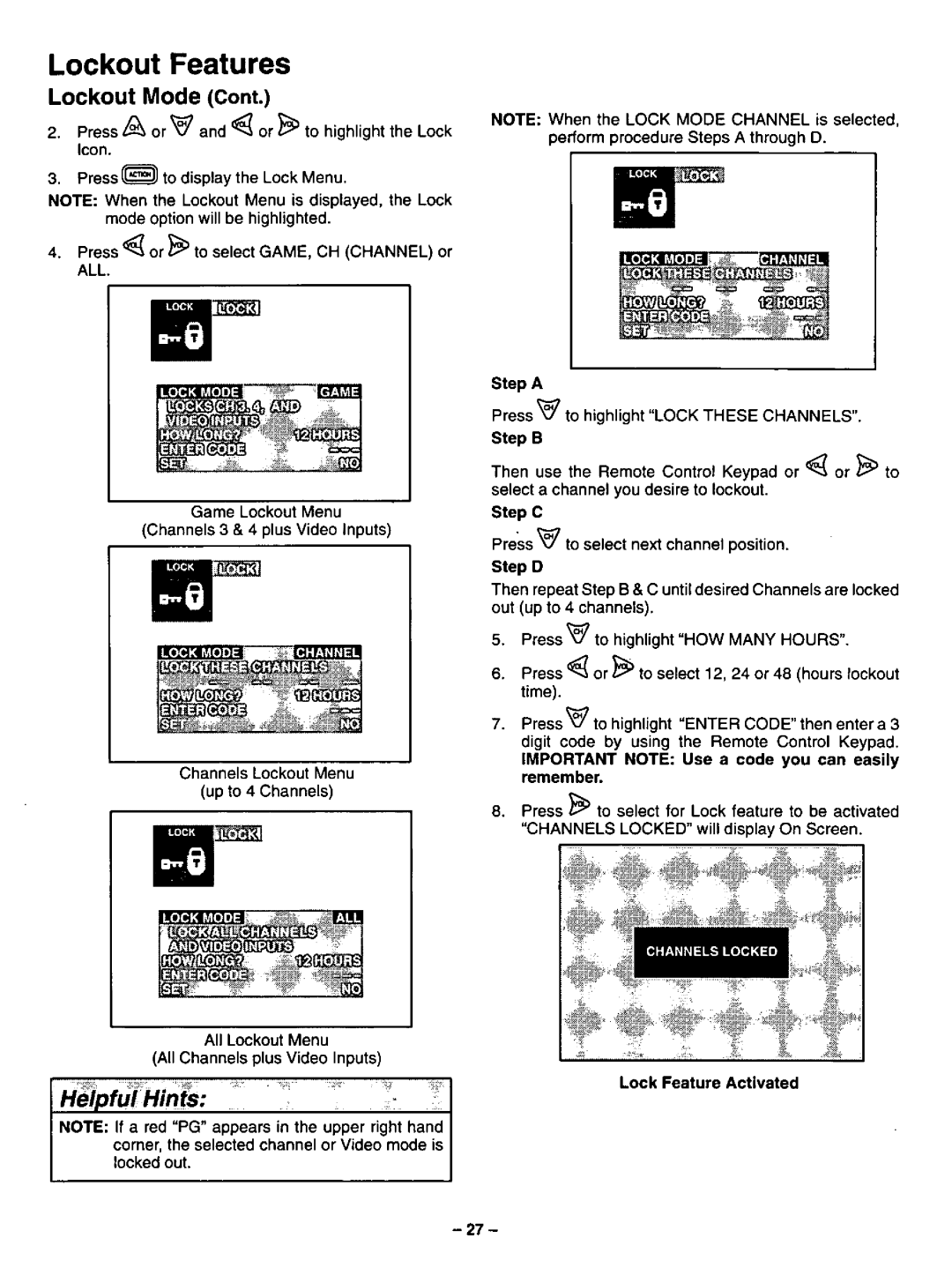 Panasonic CT-27SF34 manual 