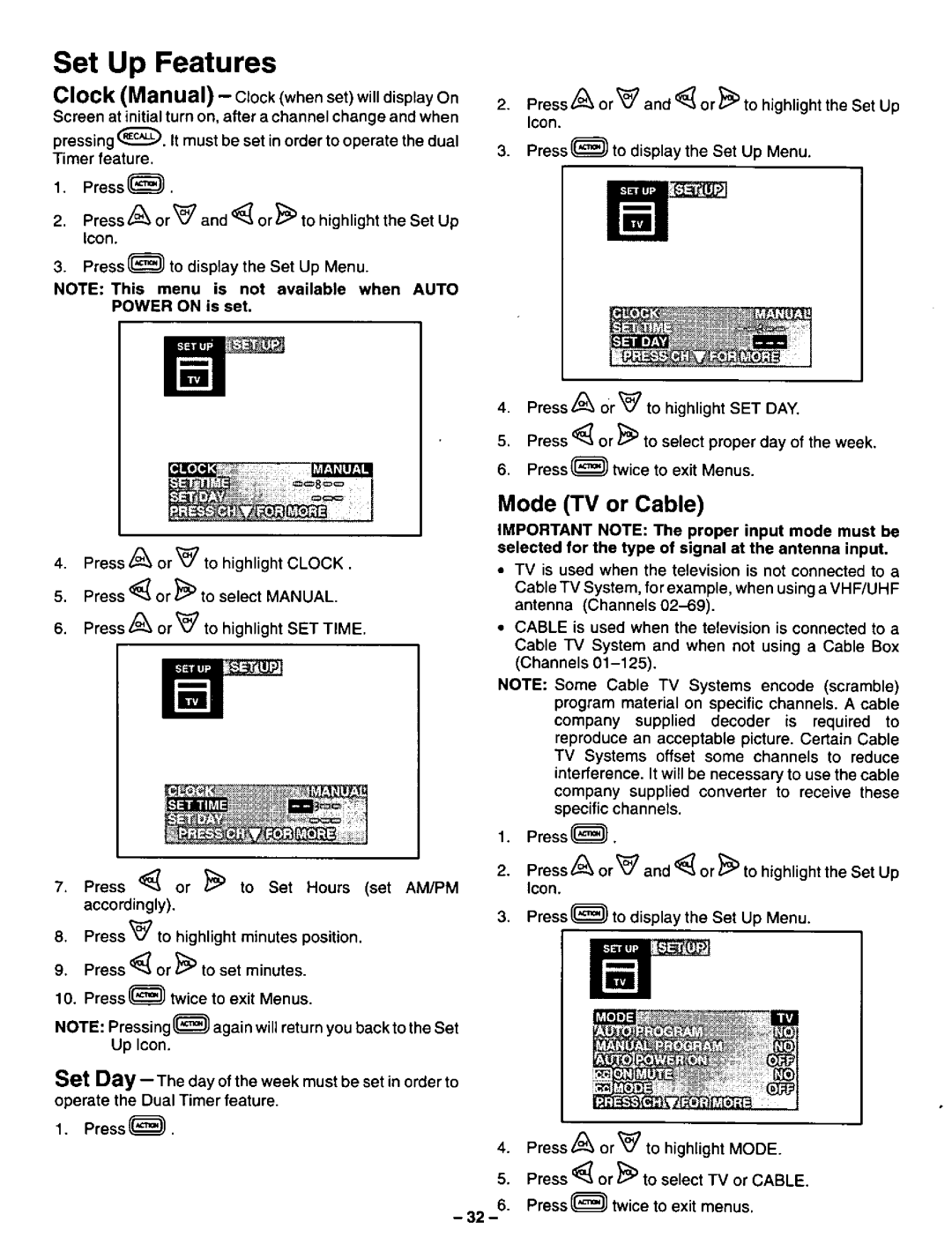 Panasonic CT-27SF34 manual 