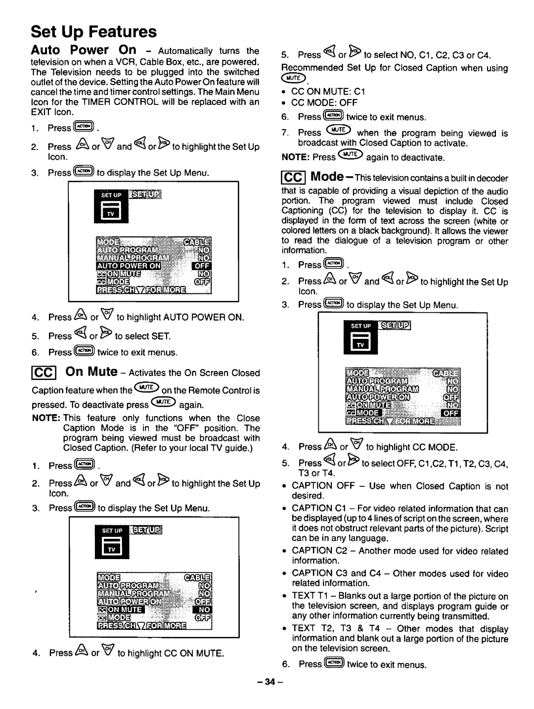 Panasonic CT-27SF34 manual 