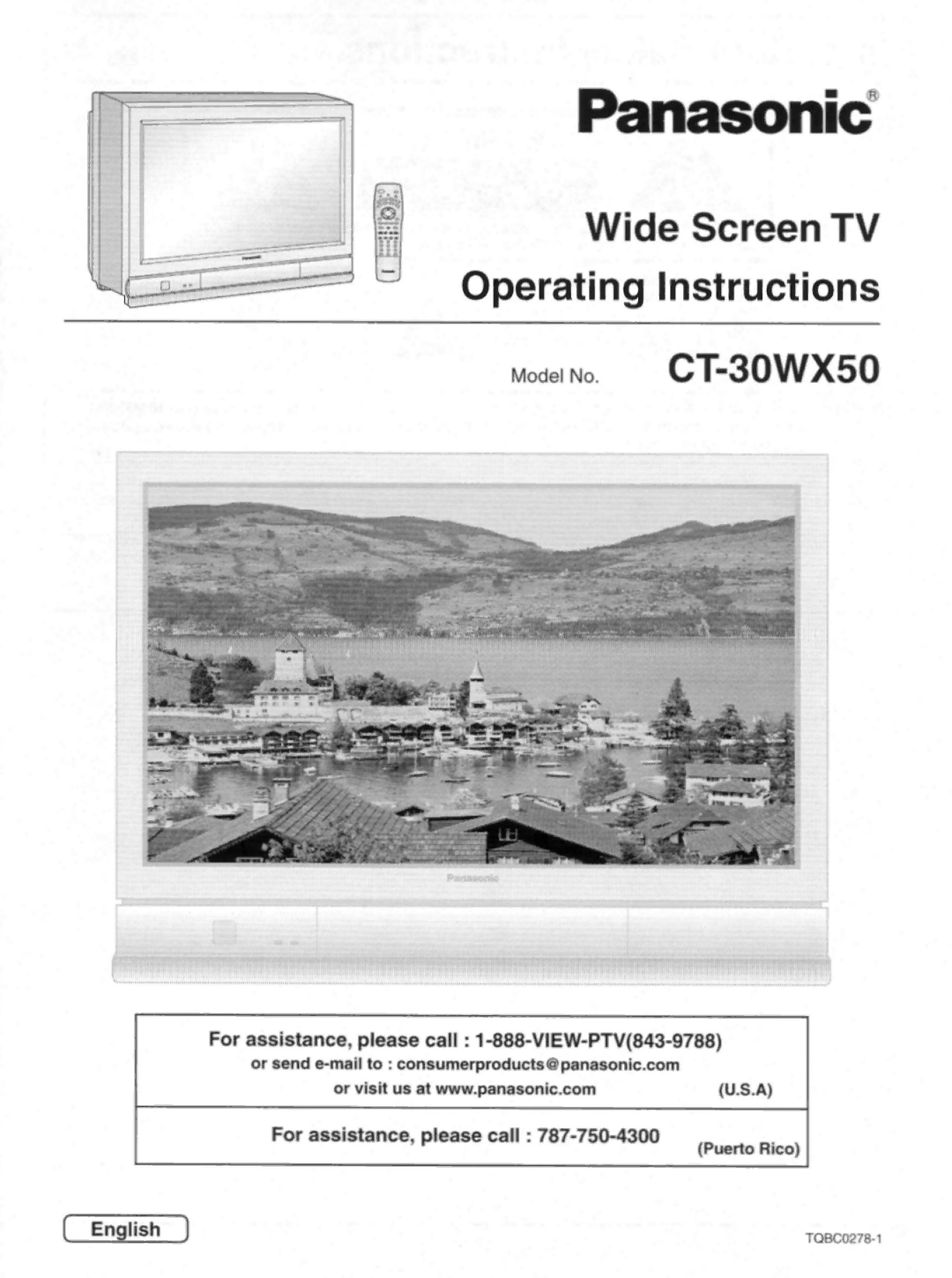 Panasonic CT-30WX50 manual 