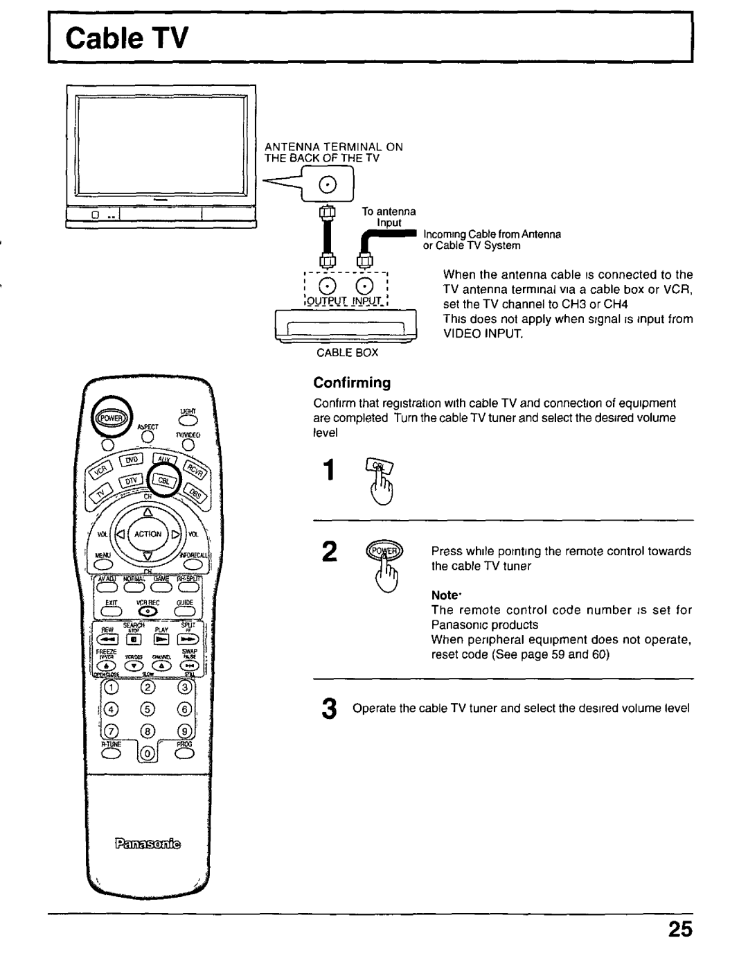 Panasonic CT-30WX50 manual 