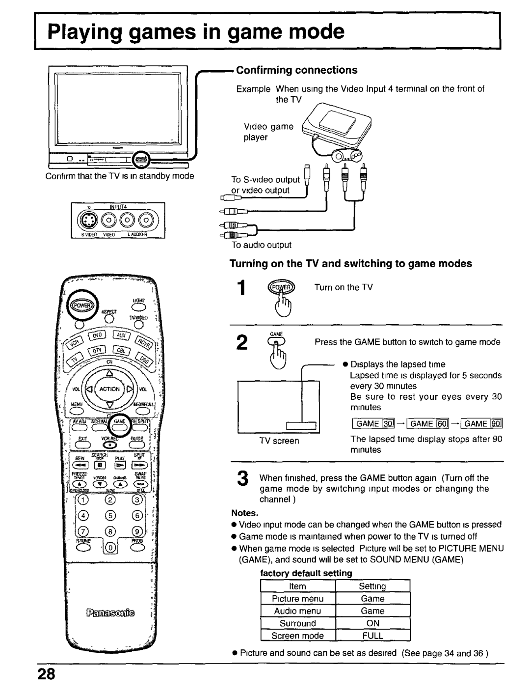 Panasonic CT-30WX50 manual 