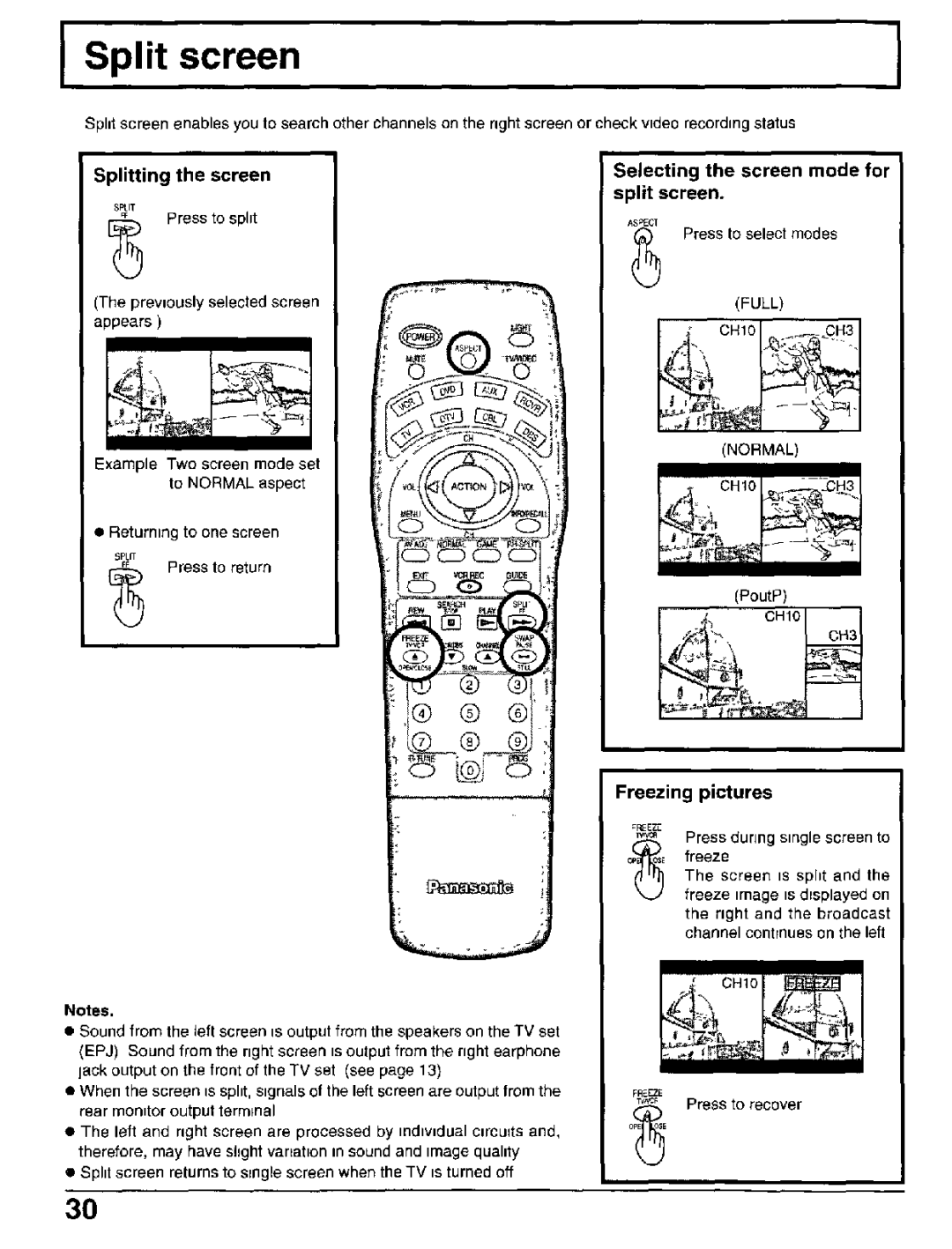 Panasonic CT-30WX50 manual 