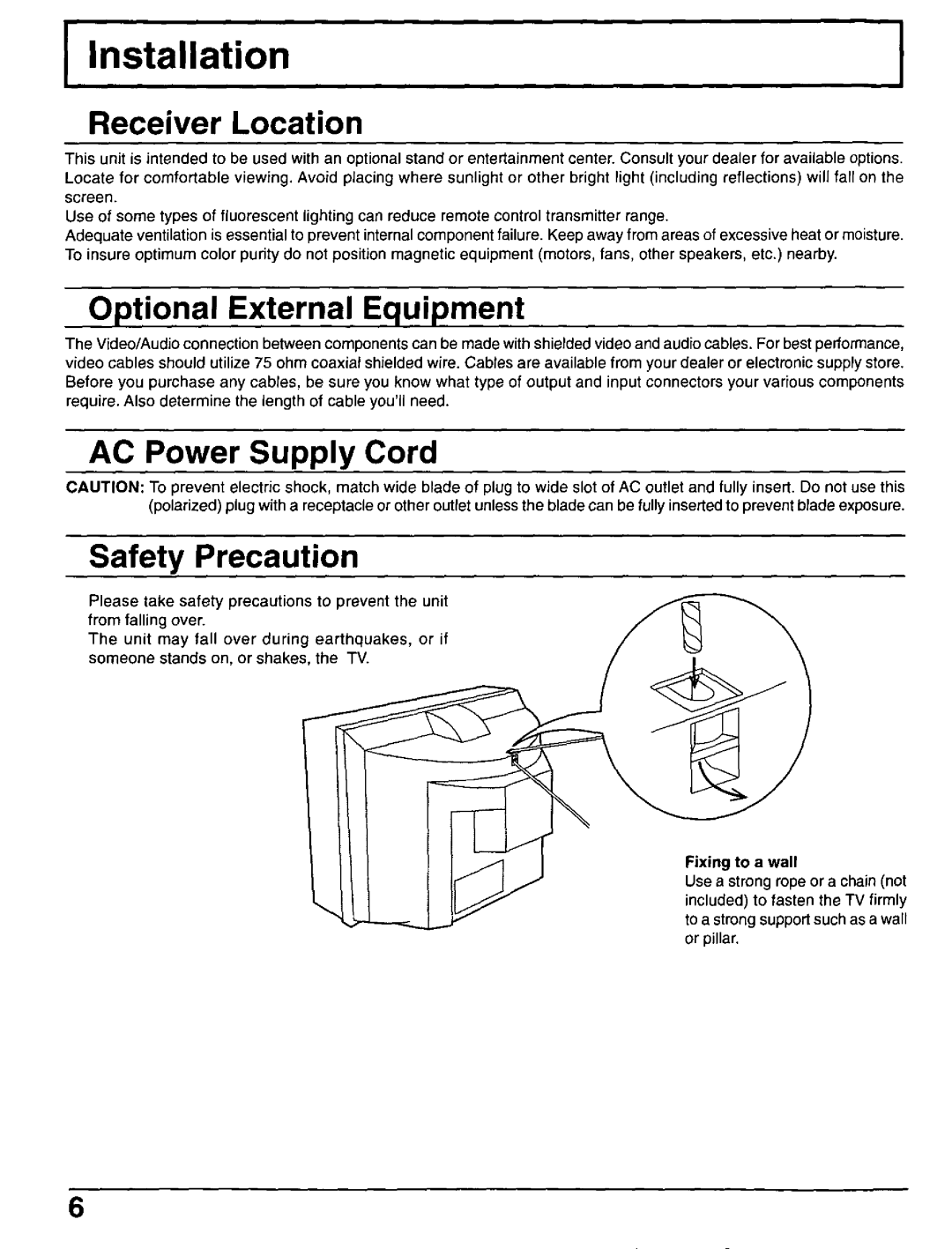 Panasonic CT-30WX50 manual 